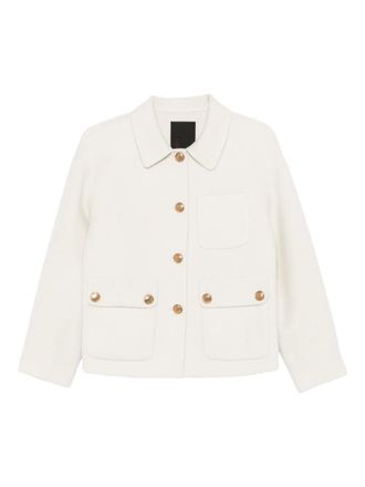 Liska Jack front-button jacket - women - Wool/Cashmere - S - White