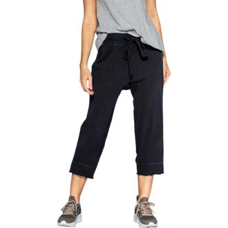 Wilt Crop Raw Jogger Easy Fit Pants in Black at Nordstrom, Size X-Small