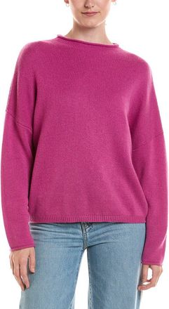 Fort&eacute; Cashmere Slouchy Roll Trim 100% Cashmere Pullover