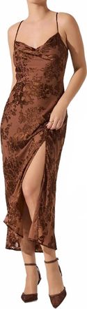 Astr Gaia Dress In Brown Floral