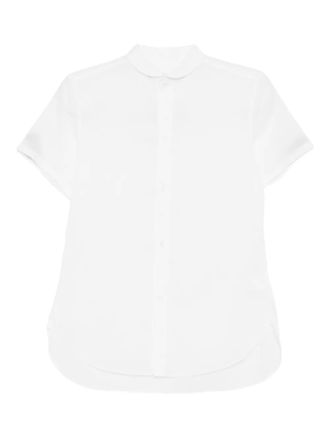Yohji Yamamoto rounded-collar cotton shirt - White