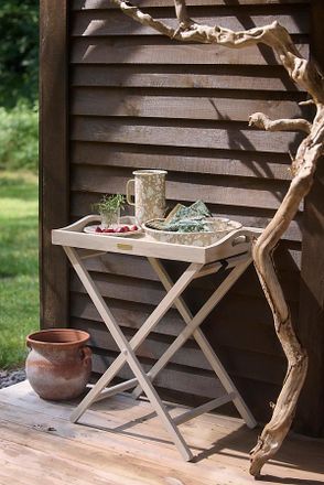 Terrain Folding Teak Tray Table