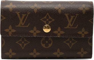 Louis Vuitton Brown Pvc Leather Wallet (Tri-Fold) (Pre-Owned)