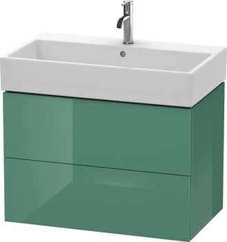 Duravit Mueble Bajo Encimera Duravit L-cube, De Pared, 2 Cajones, 78,4 X 45,9 Cm, Para Vero Air 235080, Color: Jade Laca Alto Brillo - Lc627700303