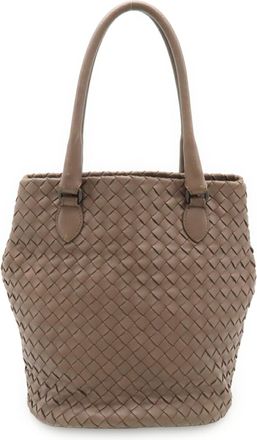 Bottega Veneta Pink Leather Handbag Tote Bag (Pre-Owned)