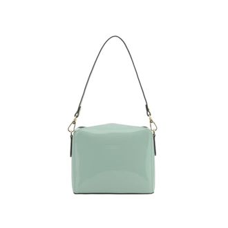 Pourchet Tassen, Dames, Blauw, ONE Size, Leer, Cassetta Vernis