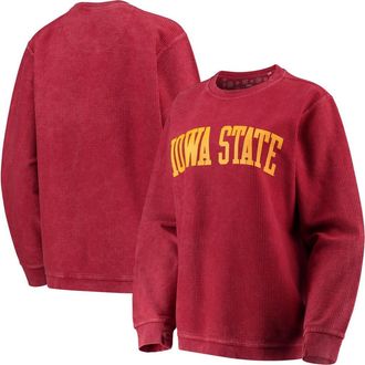 Pressbox Womens Pressbox Cardinal Iowa State Cyclones Comfy Cord Vintage Wash Basic Arch Pullover Sweatshirt at Nordstrom, Size Xx-Large