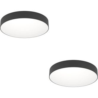 Loops 2 PACK Stylish Round Black Ceiling Light - Perfect for Indoor Room
