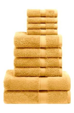 Superior Egyptian Cotton 10-Piece Towel Set in Gold at Nordstrom Rack, Size 10 Piece Set