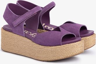 Pedro Garcia Flatform in lilac suede and yute wedge | nirvana | Spring Summer 26 | Pedro García