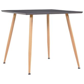 Berkfield Home Dining Table Grey & Oak 80.5x80.5x73 cm MDF