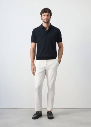 Mango Pantaloni Prato chino cropped tapered bianco sporco - Uomo - 48 - MANGO MAN