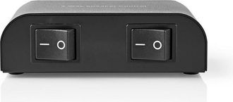 Nedis Caja De Control De Altavoz Puertos De 2 Puertos Tornillos Terminales Impedancia Del Altavoz 4 16 Ohmios Carga Maxima Por Canal 150 W Aluminio Negro
