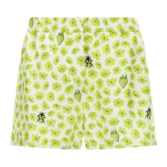 Versace Strawberry Garden Shorts - female - Versace - Casual Shorts - Multicolor - XS - Shorts