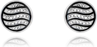 Bespoke White Gold Diamond & Enamel Cufflinks