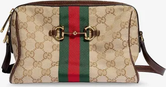 Gucci Borsa a tracolla Camera bag in tessuto GG con Morsetto in metallo - GUCCI - gender_Woman
