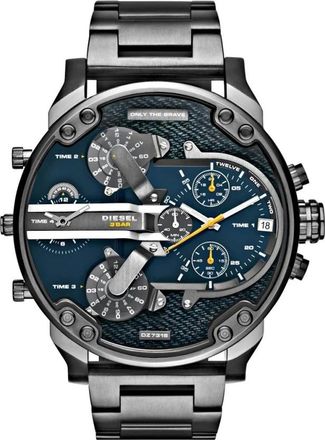 Diesel Accessoires, Heren, Grijs, ONE Size, Mr Daddy 2.0 Horloge