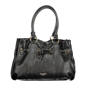 Twinset Shopper Bag con Arricciature - - Bags - Donna - Nero - ONE SIZE