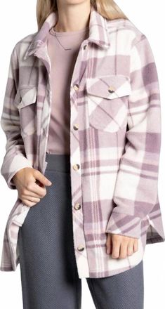 Thread & Supply Endless Love Shacket In Plum Pink