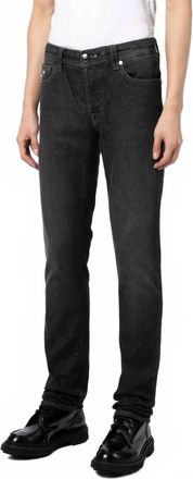 Sartoria Tramarossa Leonardo Stretch Denim Slim Straight Leg Jeans In Black