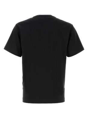 A Bathing Ape Mens Black Cotton 1st Camp Baby Milo T-Shirt Blackxyellow Exterior Exterior: T-shirts And Polos