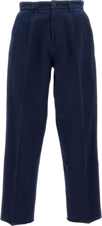 Fay Loose Fit Trousers With Flap Pockets And Pleated Front