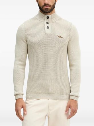 Aeronautica button sweater - Beige