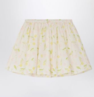 BONPOINT Suzon cotton skirt with pink print