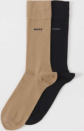 HUGO BOSS 2 Pack Bamboo Sock - Black/Beige
