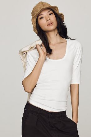 Maeve Raglan Scoop-Neck Top