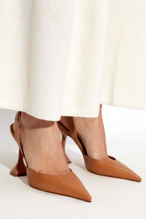 Amina Muaddi Heeled Shoes Holli, Womens, Beige