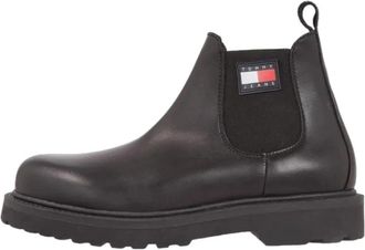 Tommy Hilfiger Nappa Leren Chelsea Boots - Heren - Chelseaboots - Zwart - 42 EU - Leer - Schoenen