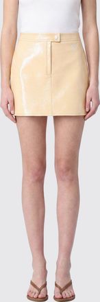 Courr&egrave;ges Gonna mini in cotone spalmato