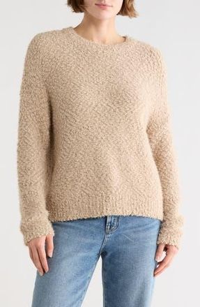 Wishlist Boucl&eacute; Knit Sequin Pullover Sweater in Taupe at Nordstrom Rack, Size Medium