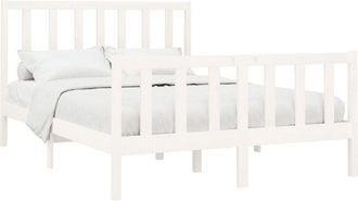 vidaXL Bed Frame without Mattress White 160x200 cm Solid Wood Pine vidaXL