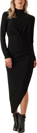Silvian Heach Zwarte Midi Jurk voor Stijlvolle Winter - Dames - Feestkleedjes - Zwart - XS - Kleedjes