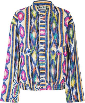 Lollys Laundry Multi Hawaii LL Jacket LS Stijlvol - Dames - Overhemden - Veelkleurig - S - Katoen - Overhemden