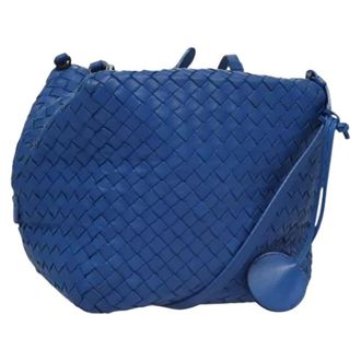 Bottega Veneta Pre-owned Cross Body Bags, female, Blue, Size: ONE SIZE Pre-owned Vintage Shoulder Bag