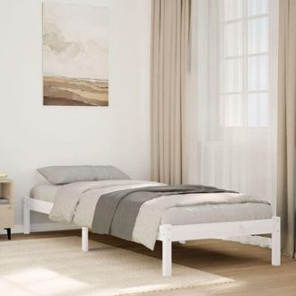 vidaXL Letto Extra Lungo senza Materasso Bianco 100x220 cm in Pino - Vidaxl