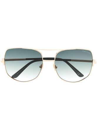Tom Ford Eyewear Occhiali da sole modello aviator oversize - Oro