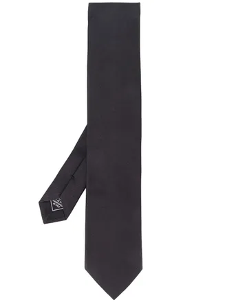 Brioni Stropdas met spitse punt - Zwart