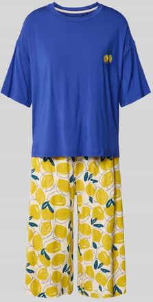 Schiesser Pyjama aus Modal-Mix mit 3/4-Arm in Royal, Gr&ouml;&szlig;e 36