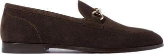 Scarosso Handgemaakte Donkerbruine Su&egrave;de Loafers met Paardenbit Detail - Dames - Loafers - Bruin - 38 EU - Su&egrave;de - Schoenen