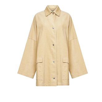 Toteme Jassen, Dames, Beige, S, Katoen, Licht Jasje