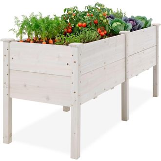 Best Choice Products 72 x 24 x 30 Raised Garden Bed, Extra Deep 16 Depth, Elevated Wood Planter Stand