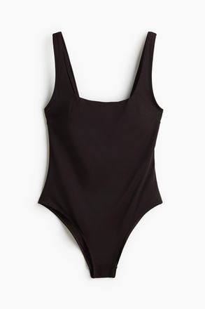 H&M Badeanzug mit wattierten Cups - Dunkelbraun