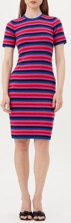 Trina Turk Nijinski Short Sleeve Merino Wool Sweater Dress in Pink Multi at Nordstrom Rack, Size Xx-Large