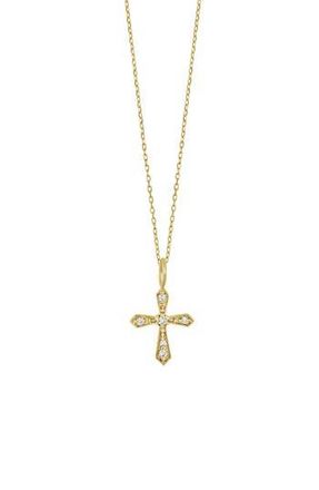 Bony Levy Icon Diamond Cross Pendant Necklace in 18K Yellow Gold at Nordstrom Rack