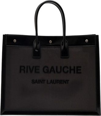 Saint Laurent Black Rive Gauche tote bag