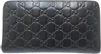 Gucci Pre-owned Leren Portemonnee - Dames - Vintage Accessoires - Zwart - ONE Size - Leer - Vintage